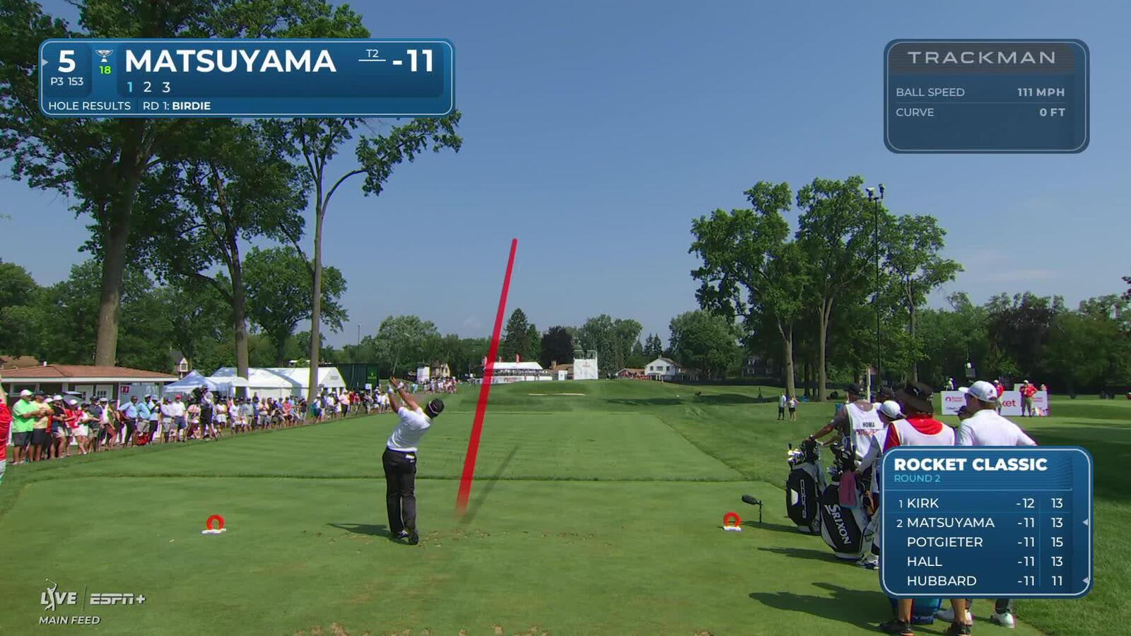 Hideki Matsuyama's excellent tee shot leads to birdie at Rocket Classic