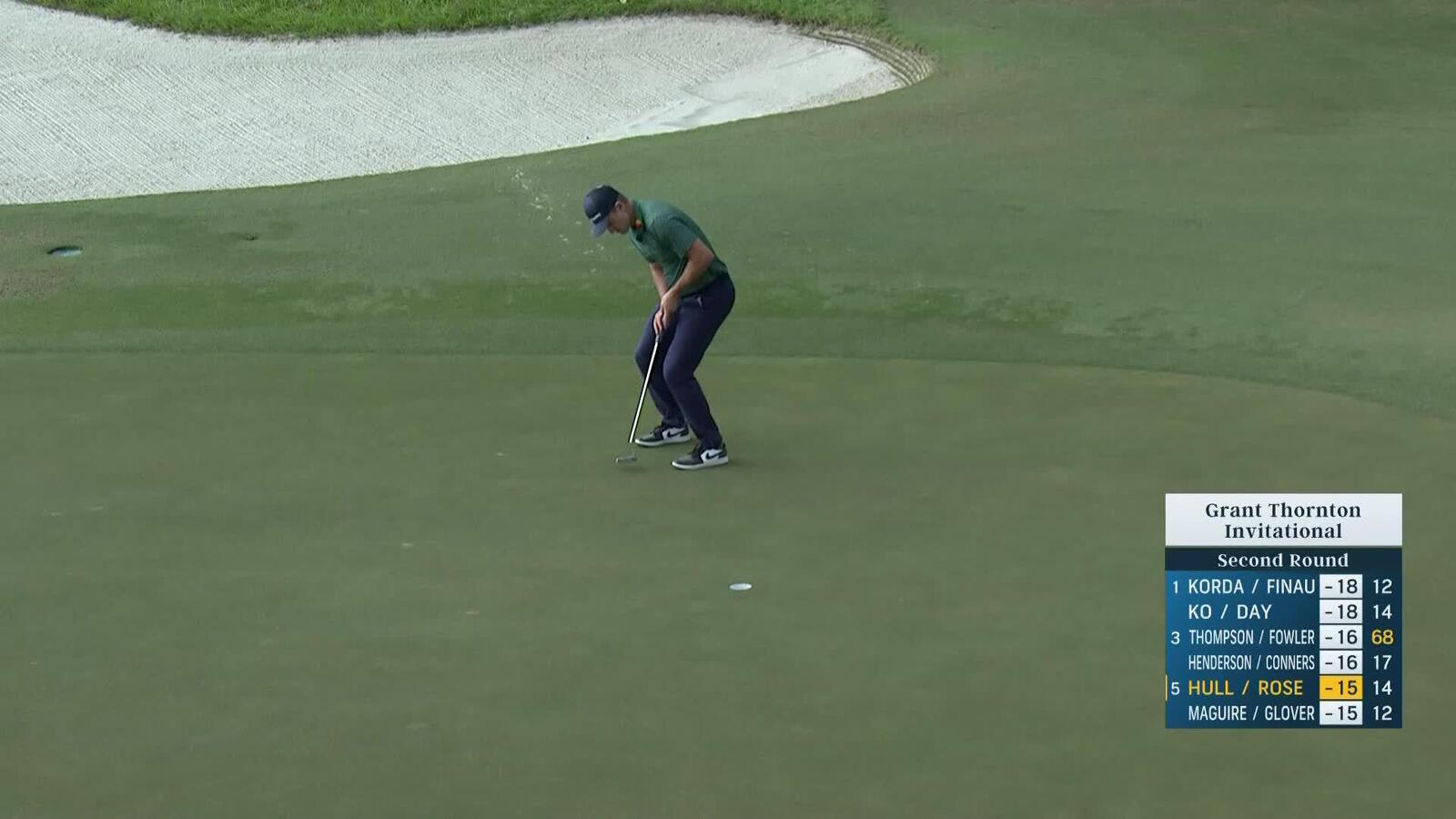 Justin Rose makes putt to save par at Grant Thornton