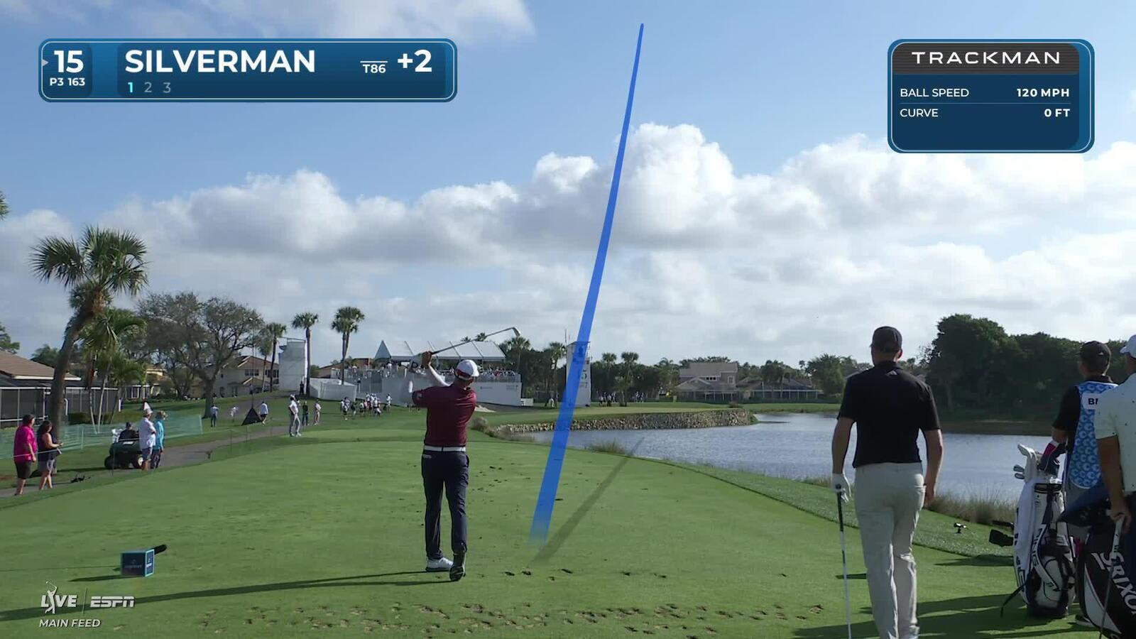 Ben Silverman sinks 27-foot birdie putt on No. 15 at Cognizant Classic