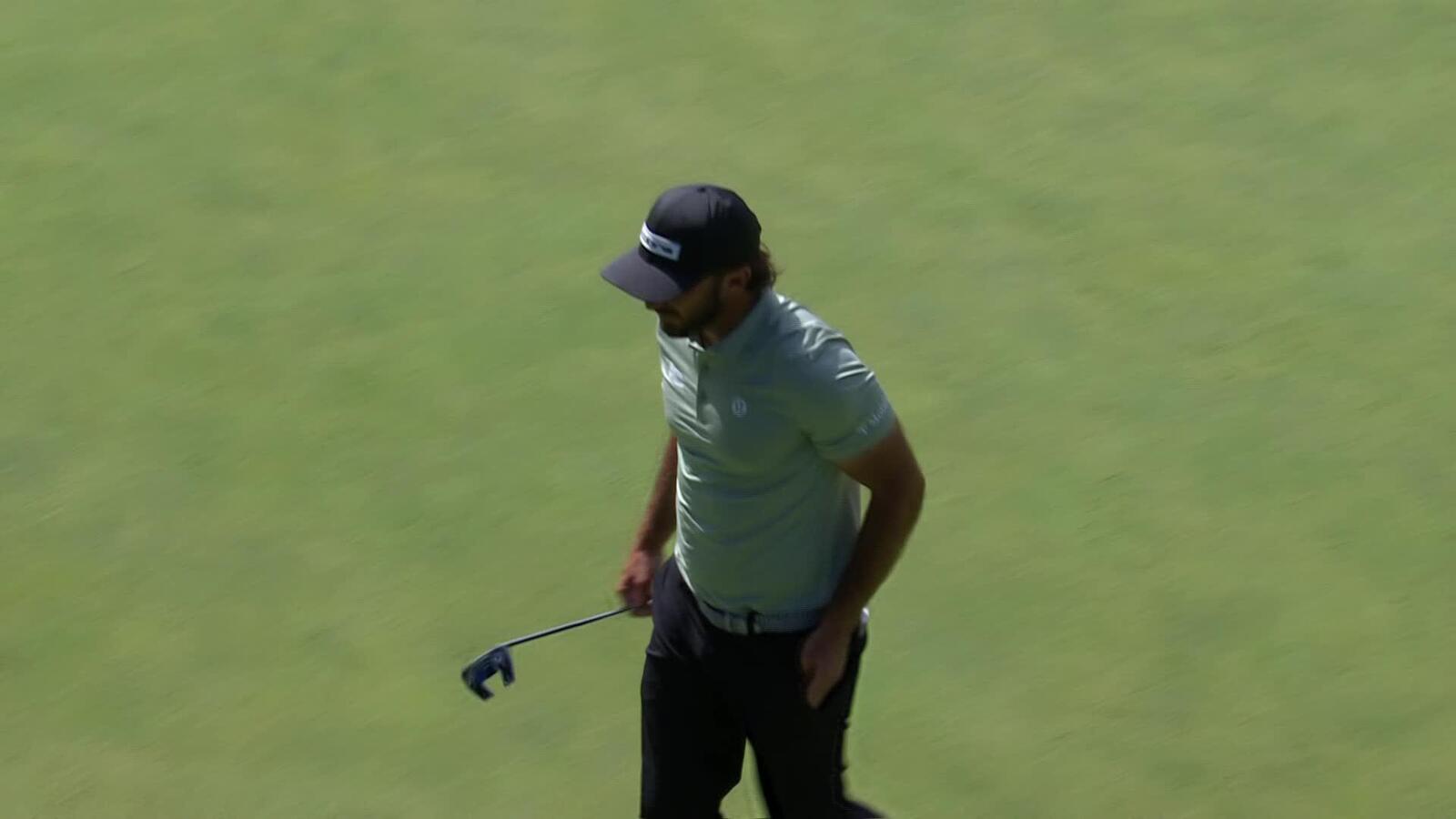 Max Homa hits 144-yard approach to 12 feet, sets up birdie on No. 9 at Baycurrent