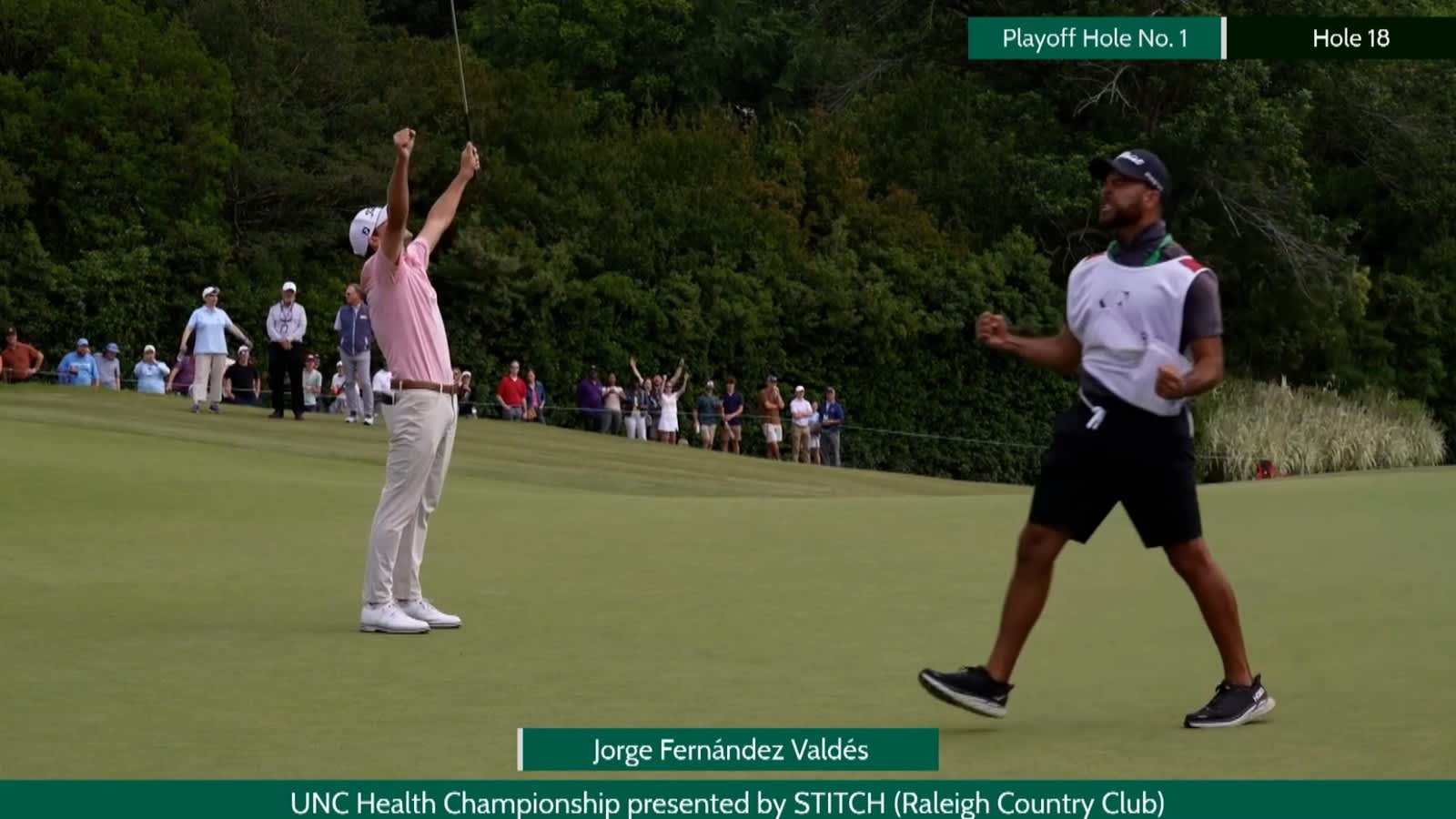 72nd-hole and playoff coverage: Jorge Fernández Valdés wins UNC Health Championship