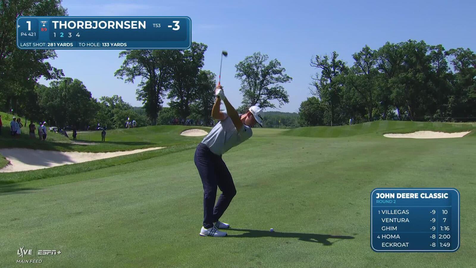 Michael Thorbjornsen makes birdie on No. 1 at John Deere