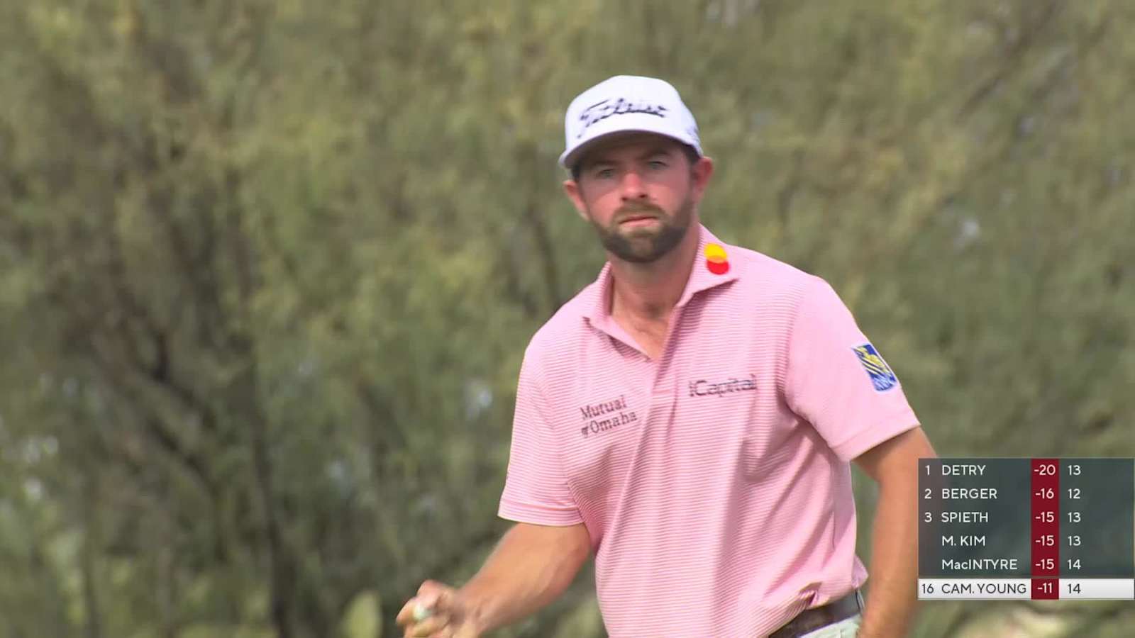 Cameron Young drains a 23-foot eagle at WM Phoenix Open