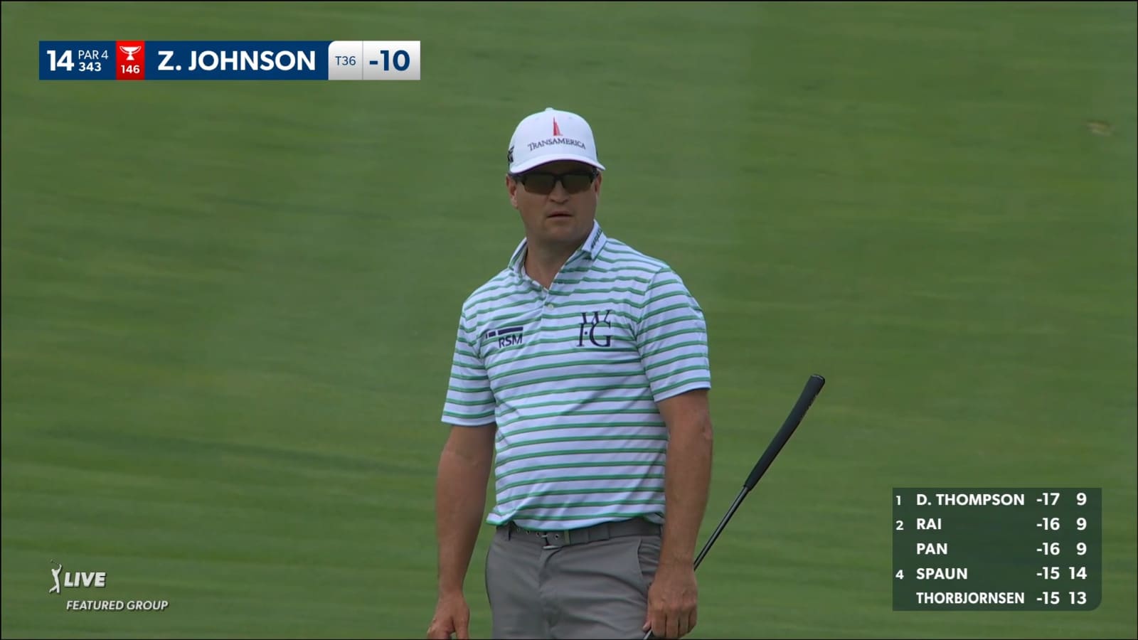 Zach Johnson's lag putt leads to tap-in birdie at John Deere