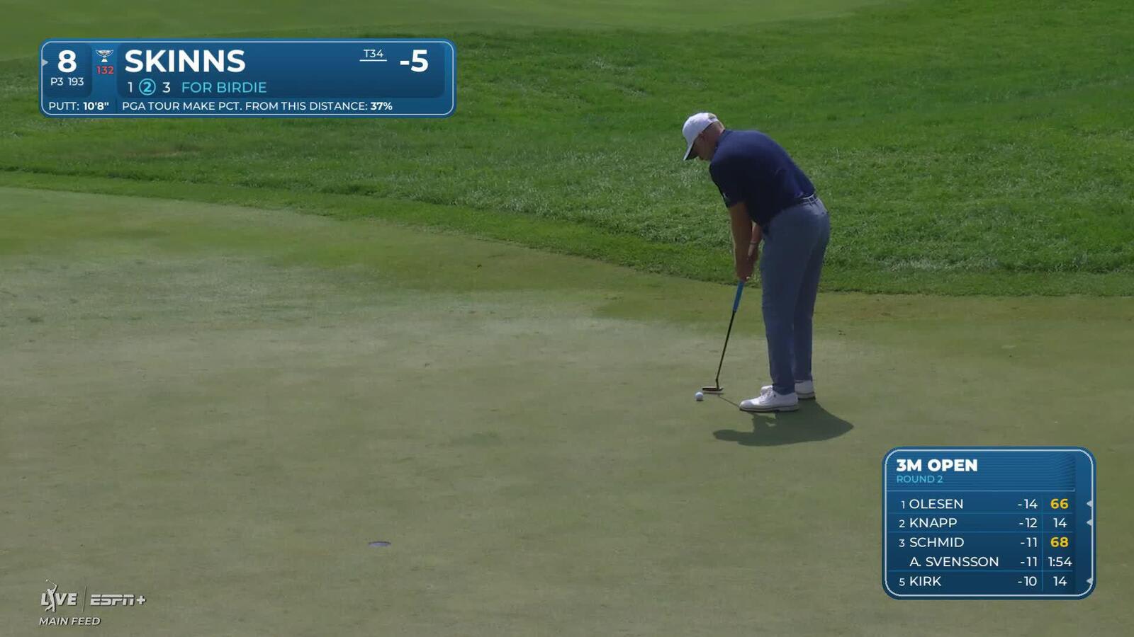 David Skinns makes birdie on No. 8 at 3M Open