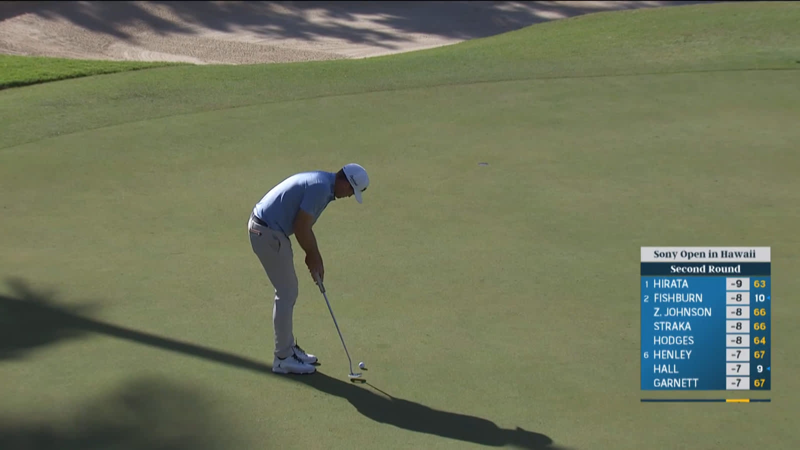 Keegan Bradley nearly eagles after reaching green in two, taps in birdie at Sony Open