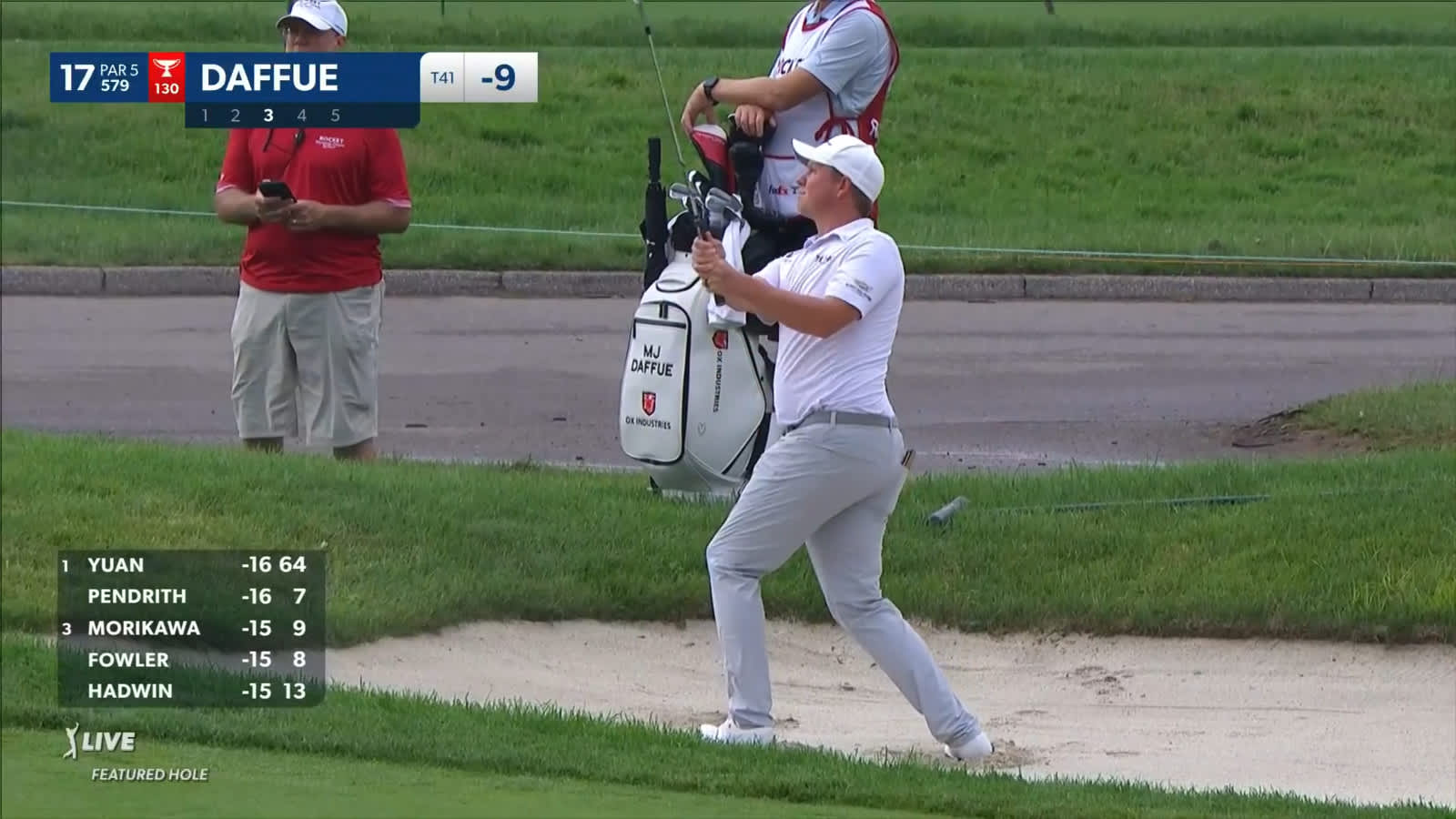 MJ Daffue's bunker escape sets up birdie at Rocket Mortgage