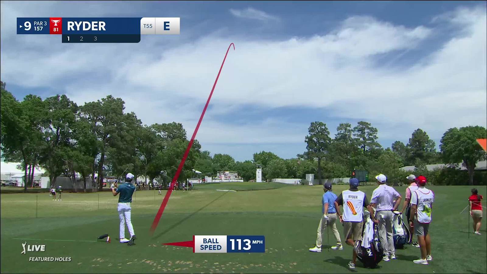 Sam Ryder sinks a 21-foot birdie putt on No. 9 at Houston Open