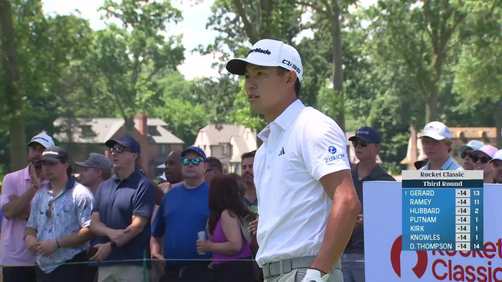 Collin Morikawa ties lead with birdie at Rocket Classic