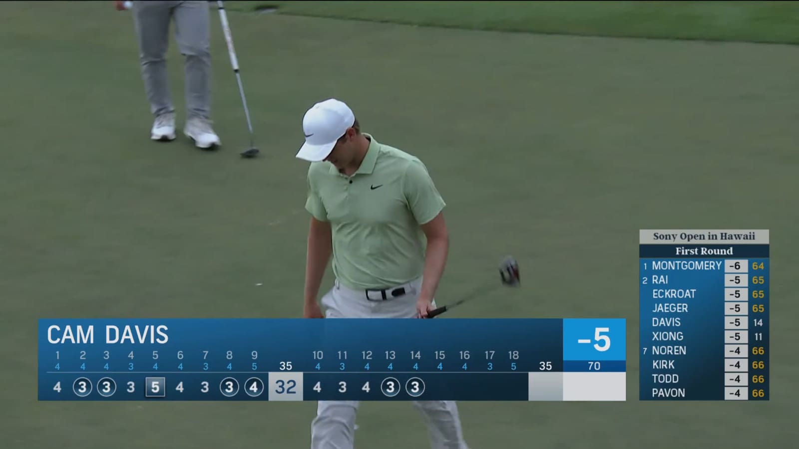 Cam Davis goes back-to-back with birdie on No. 14 at Sony Open