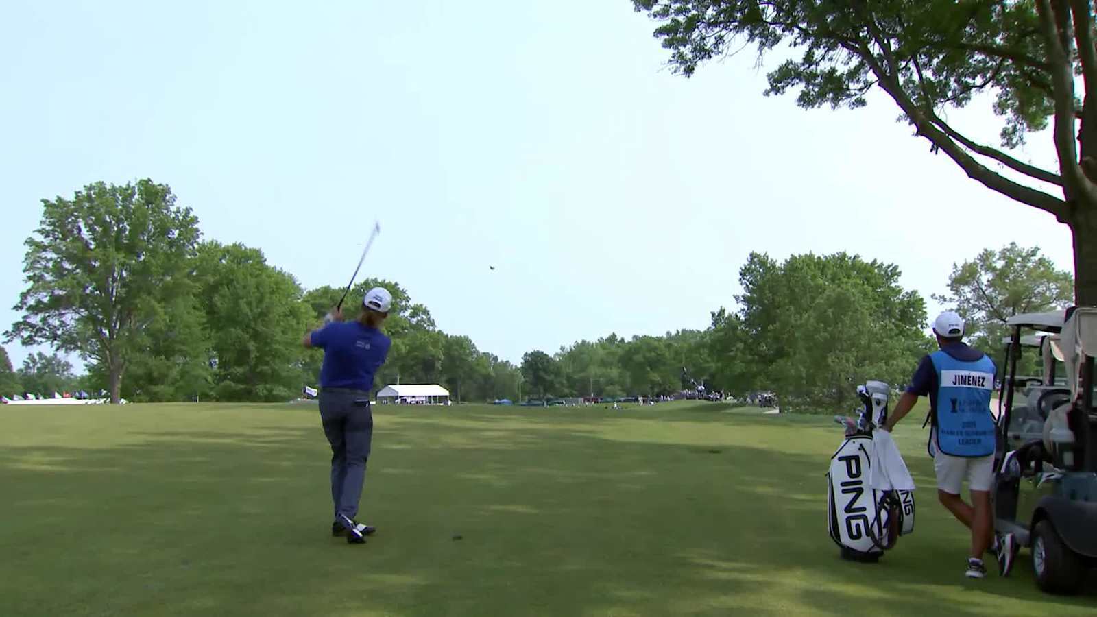 Miguel Angel Jiménez makes birdie on No. 15 at Principal Charity Classic