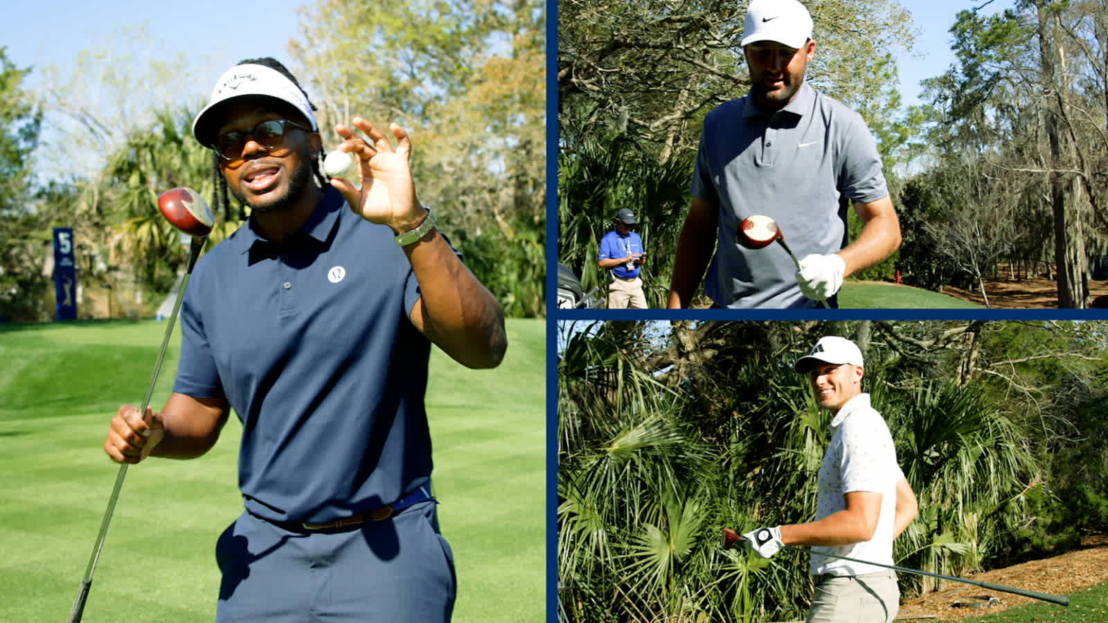Accuracy Challenge | Players test Calvin Peete's 1980s-era Persimmons and Balata balls