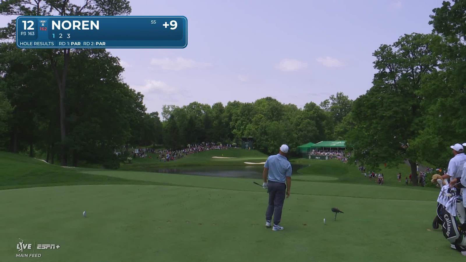 Alex Noren makes birdie on No. 12 at the Memorial