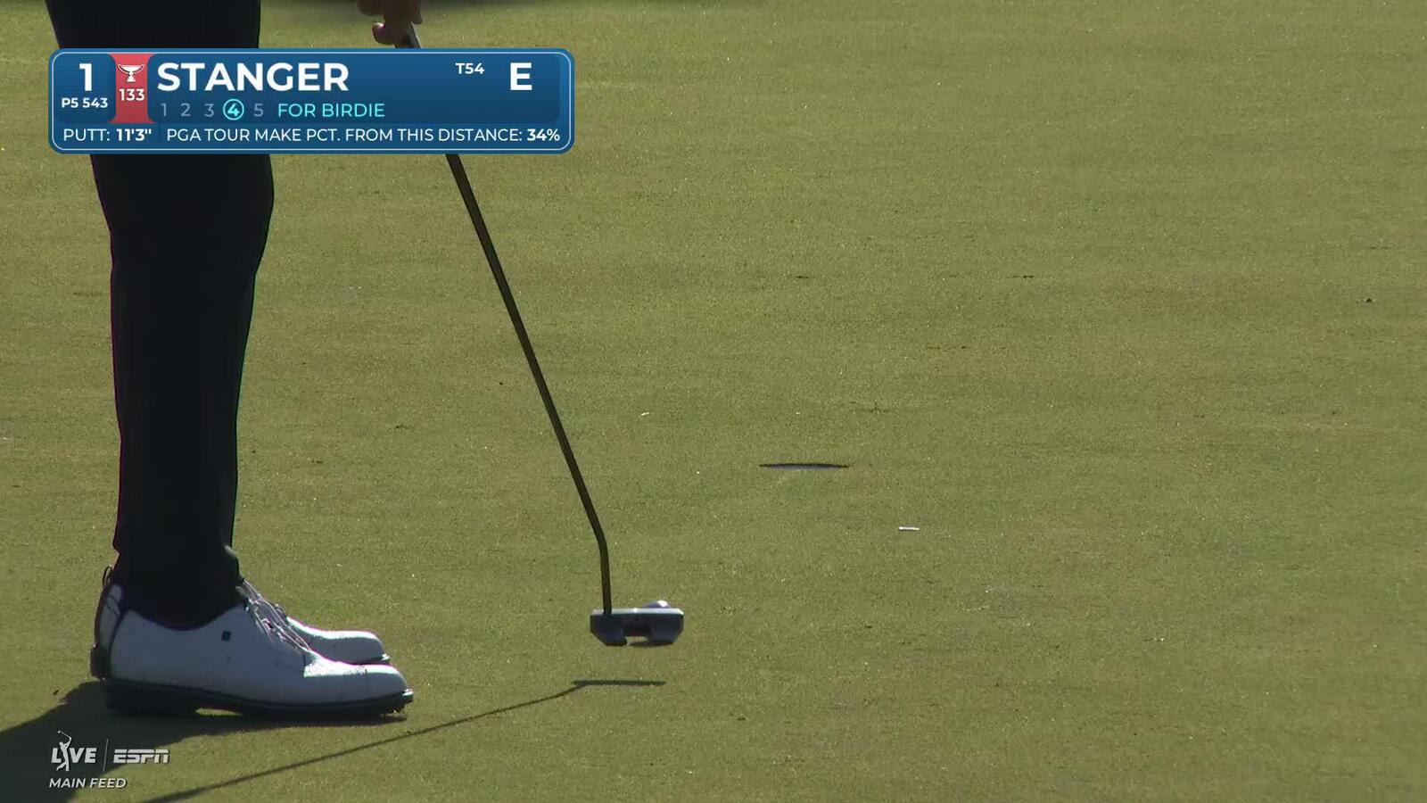 Jimmy Stanger sinks 11-foot birdie putt on No. 1 at Valspar