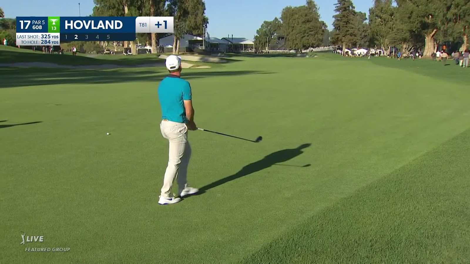 Viktor Hovland makes birdie on No. 17 at Genesis