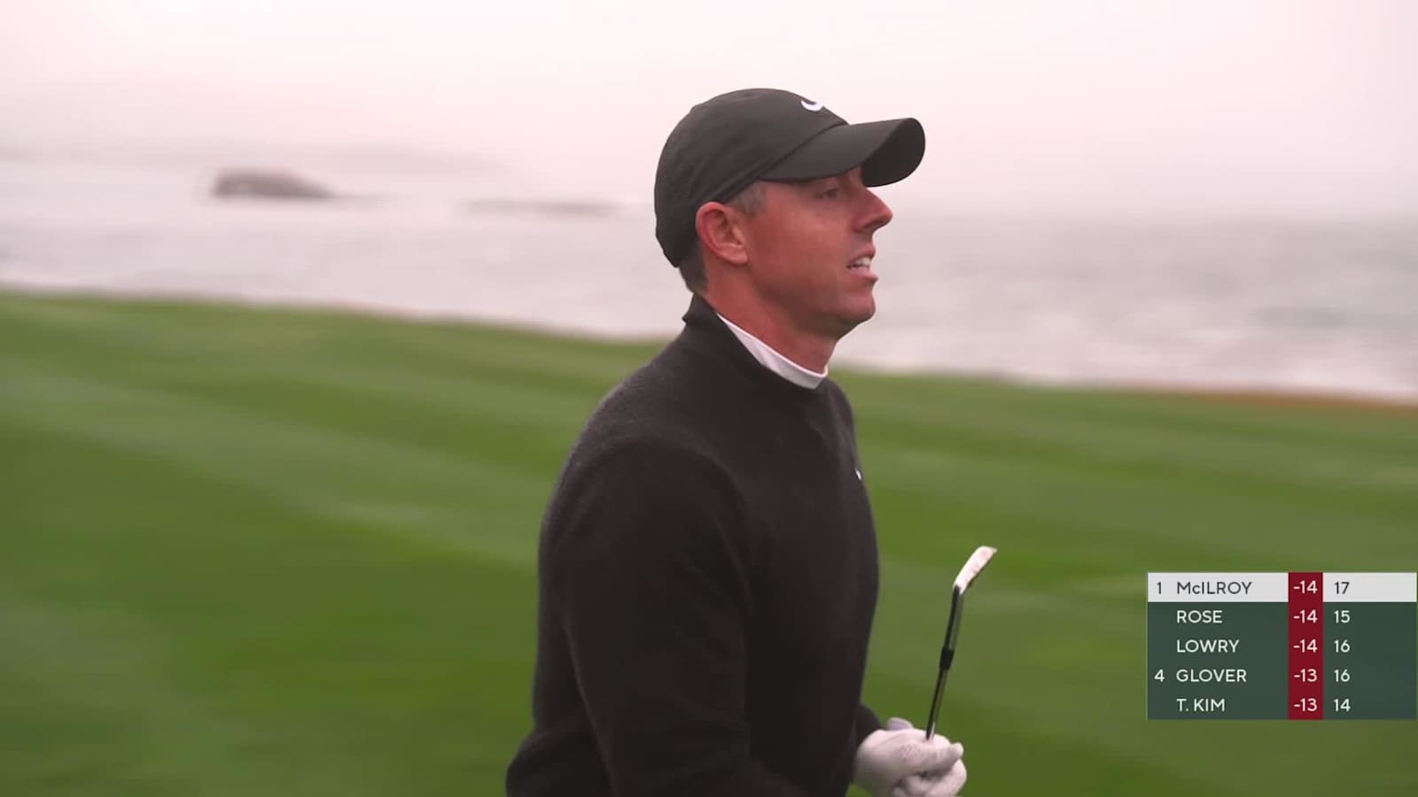 Rory McIlroy finds the green in two to set up birdie at AT&T Pebble Beach
