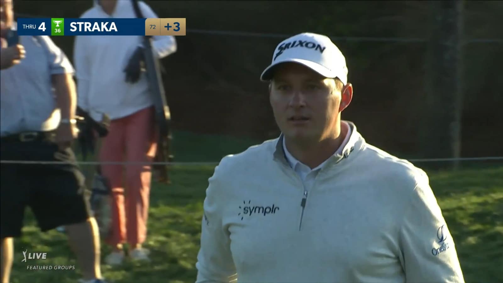 Sepp Straka blades a chip from the fringe into the cup at THE PLAYERS