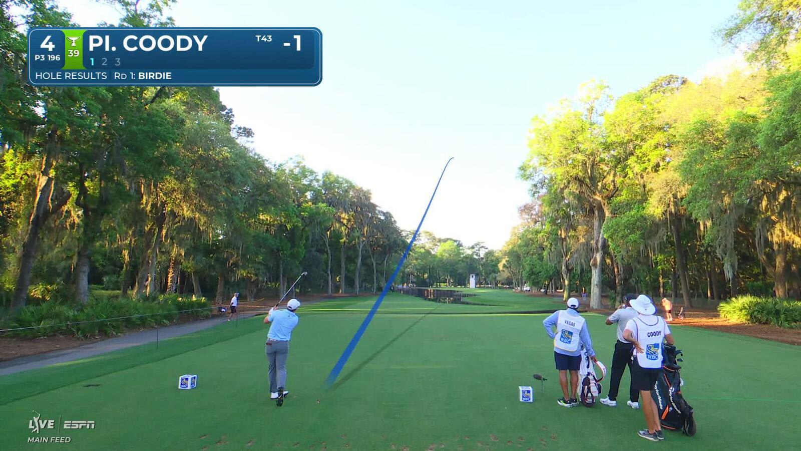 Pierceson Coody hits tee shot to 3 feet, sets up birdie on No. 4 at RBC Heritage