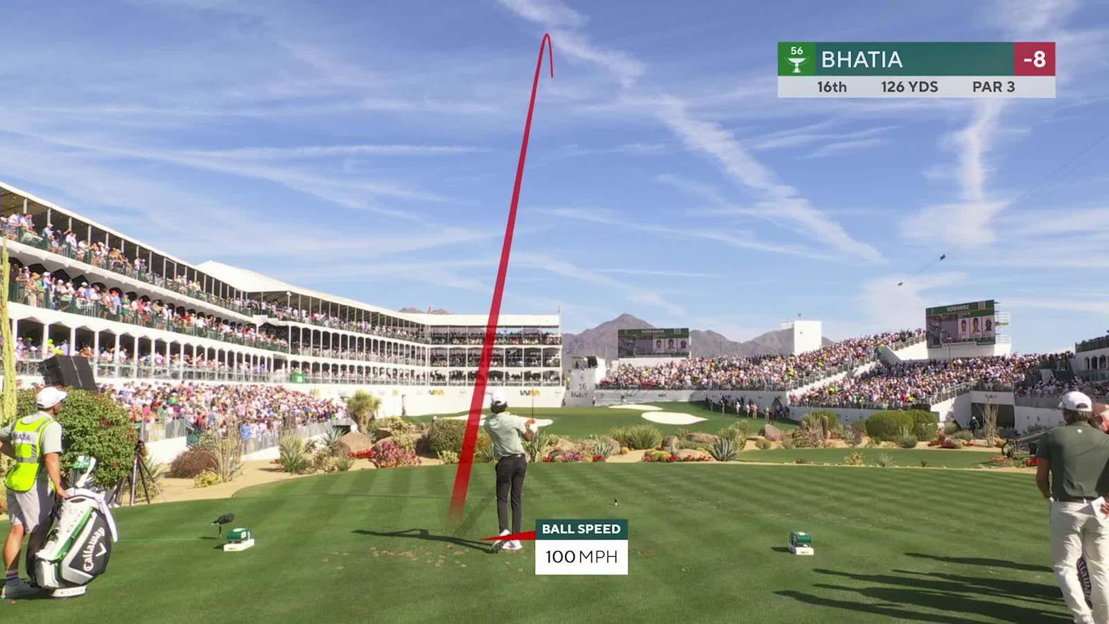 Akshay Bhatia hypes No. 16 crowd with birdie at WM Phoenix Open