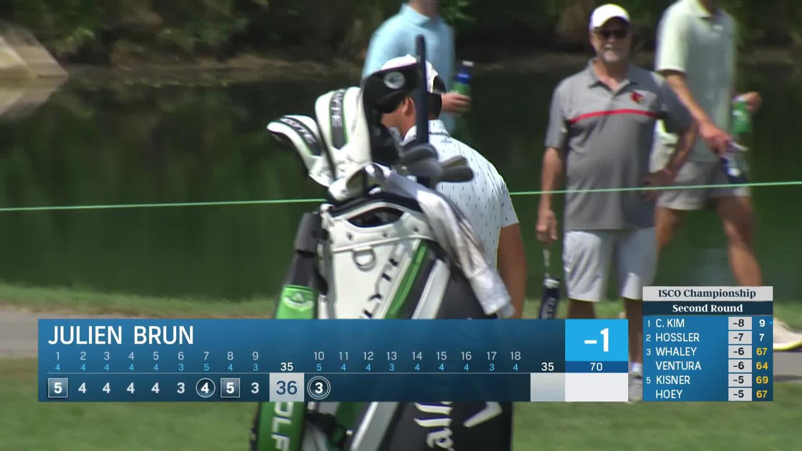 Julien Brun chips in for eagle at ISCO Championship