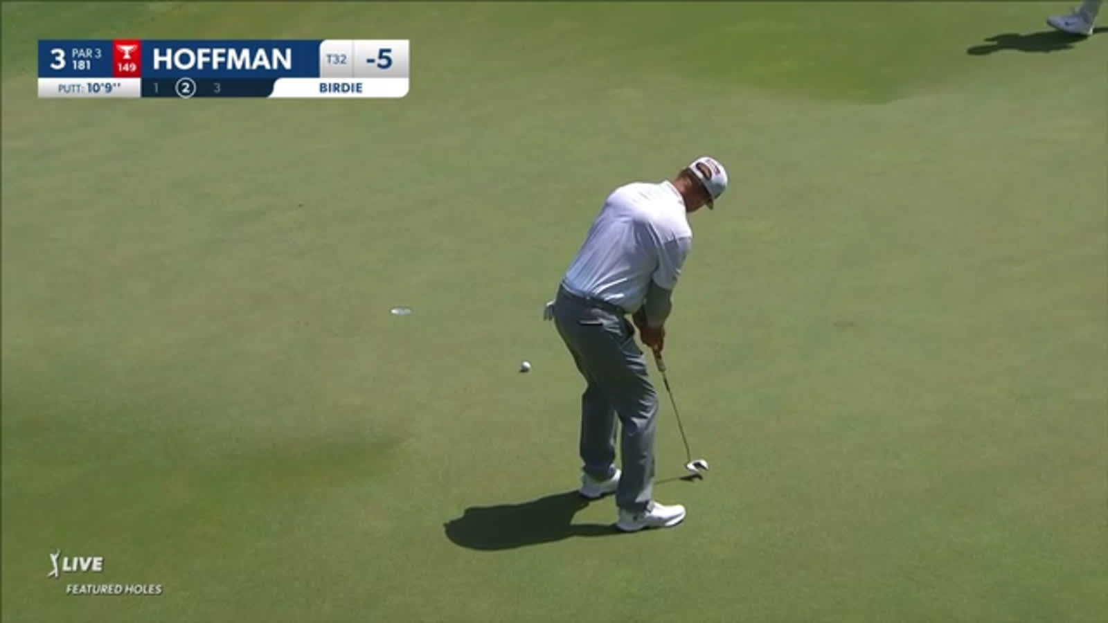 Charley Hoffman makes 10-footer for birdie at Wyndham