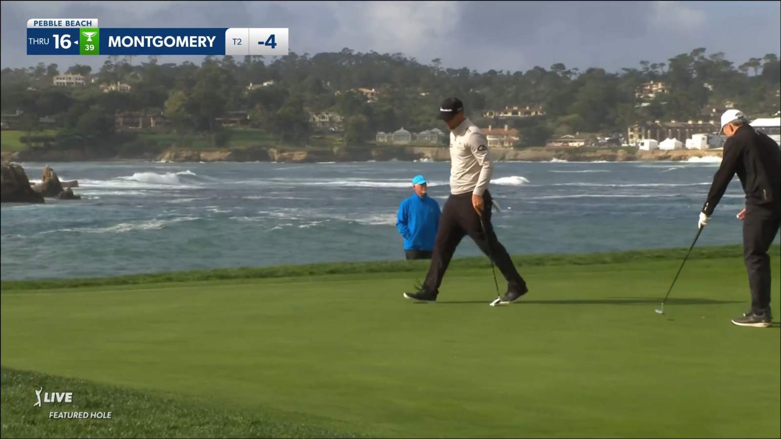 Taylor Montgomery makes 14-foot putt for birdie at AT&T Pebble Beach