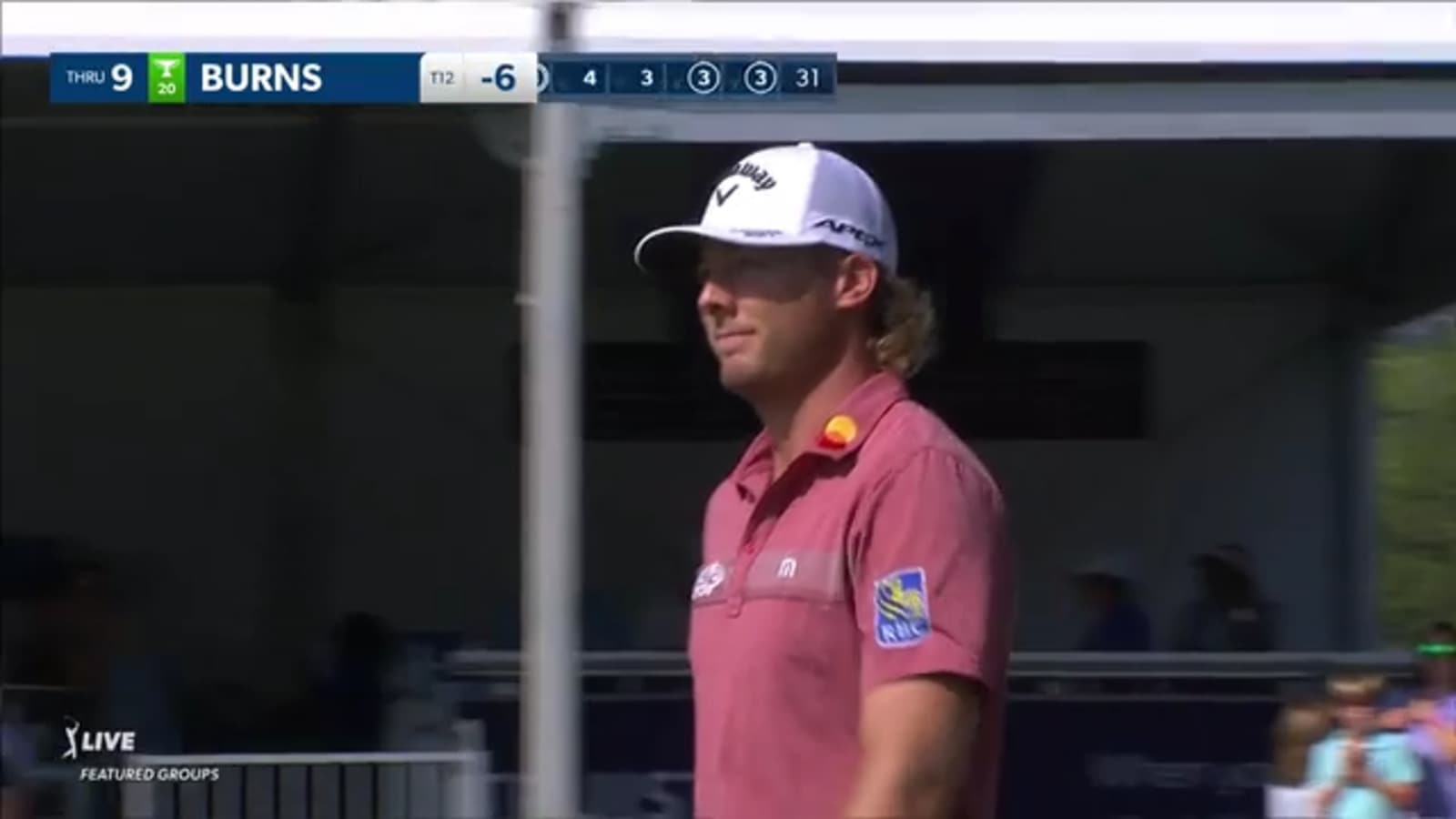 Sam Burns buries 21-footer for birdie at Wyndham