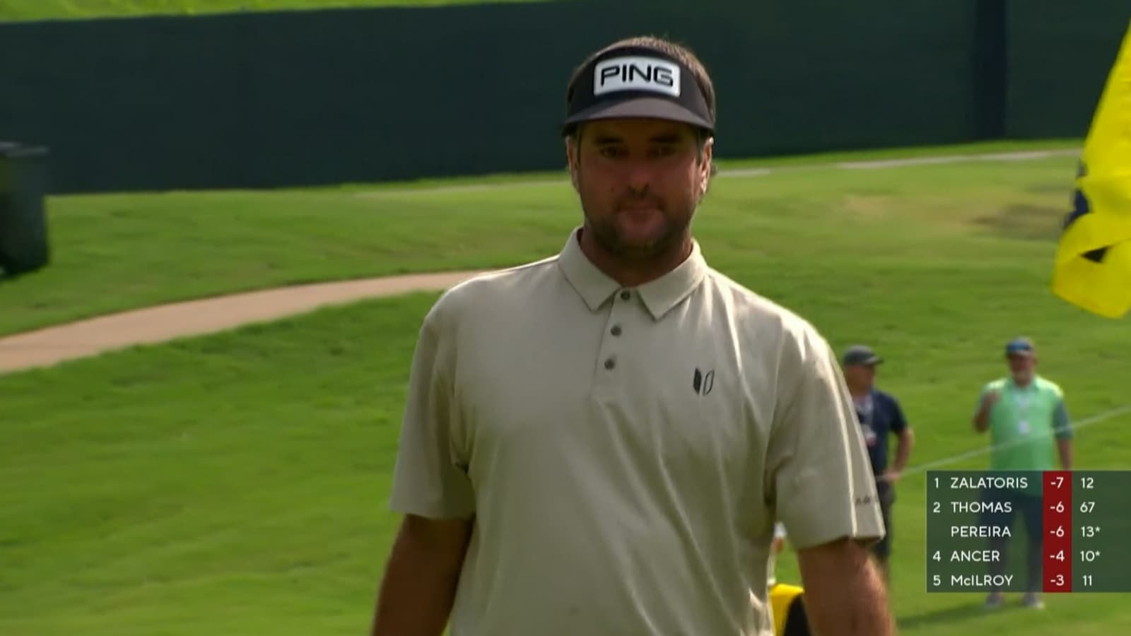 Bubba Watson sinks birdie putt from off the green at PGA Championship