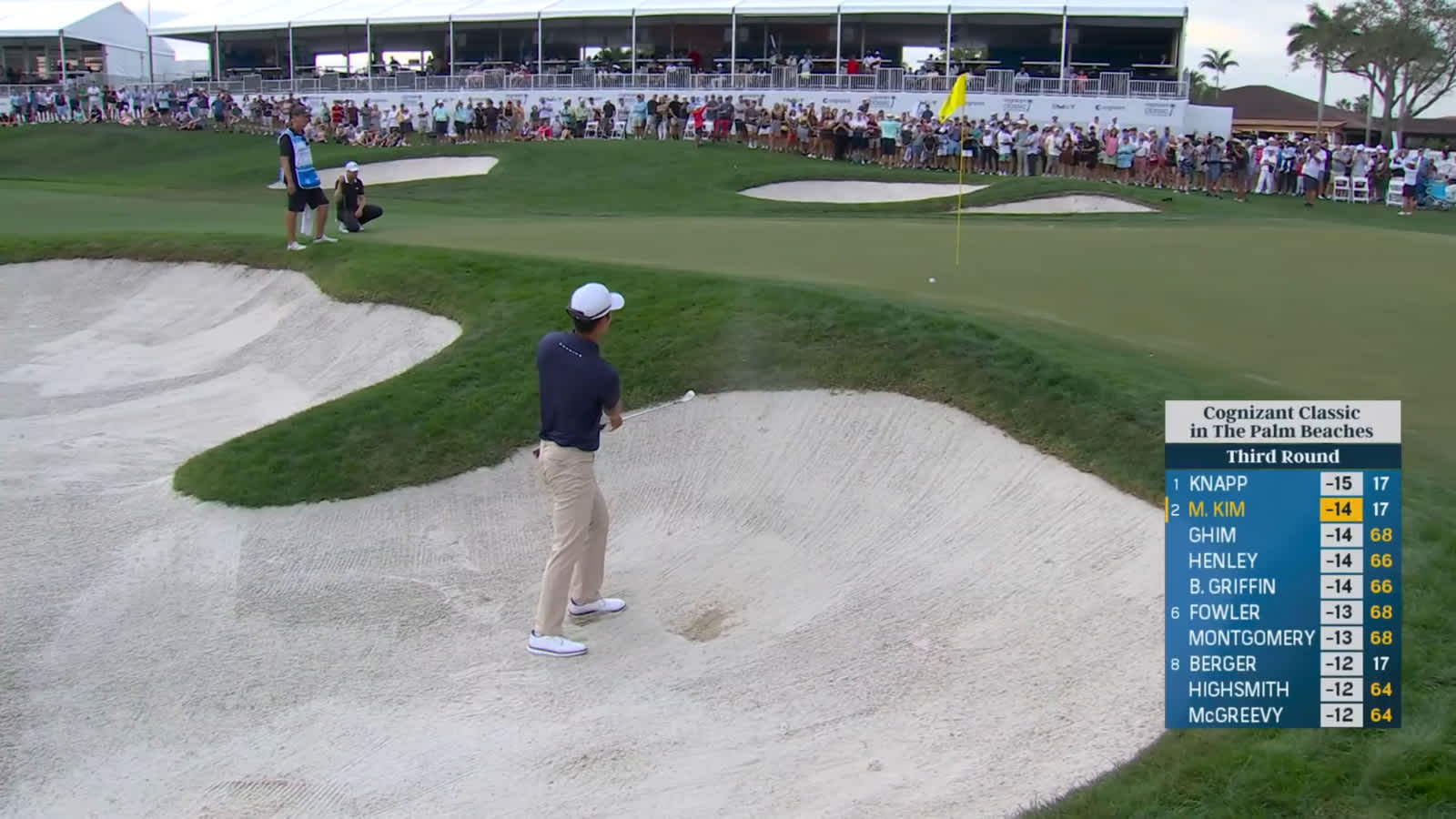 Michael Kim gets up-and-down for birdie at Cognizant Classic