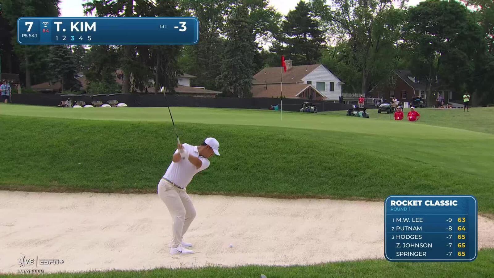 Tom Kim makes birdie on No. 7 at Rocket Classic