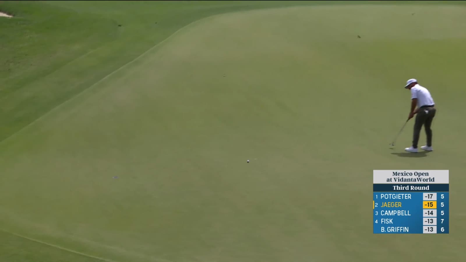 Stephan Jaeger navigates hole and jars birdie putt at Mexico Open