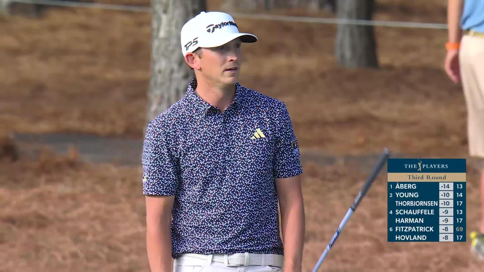 Jacob Bridgeman sinks 35-foot birdie putt on No. 16 at THE PLAYERS