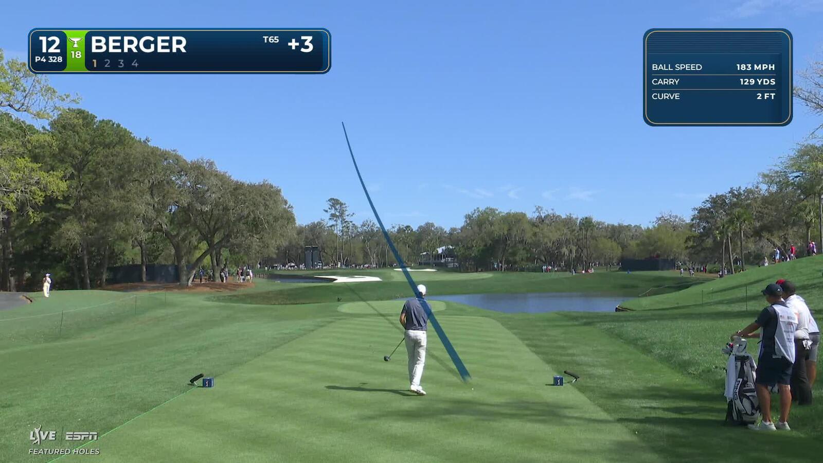 Daniel Berger launches 307-yard drive to 44 feet, sets up birdie on No. 12 at THE PLAYERS