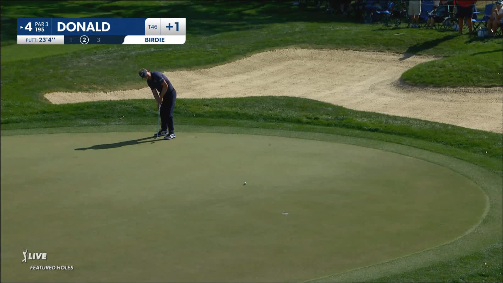 Luke Donald sinks 23-footer for birdie at Valspar