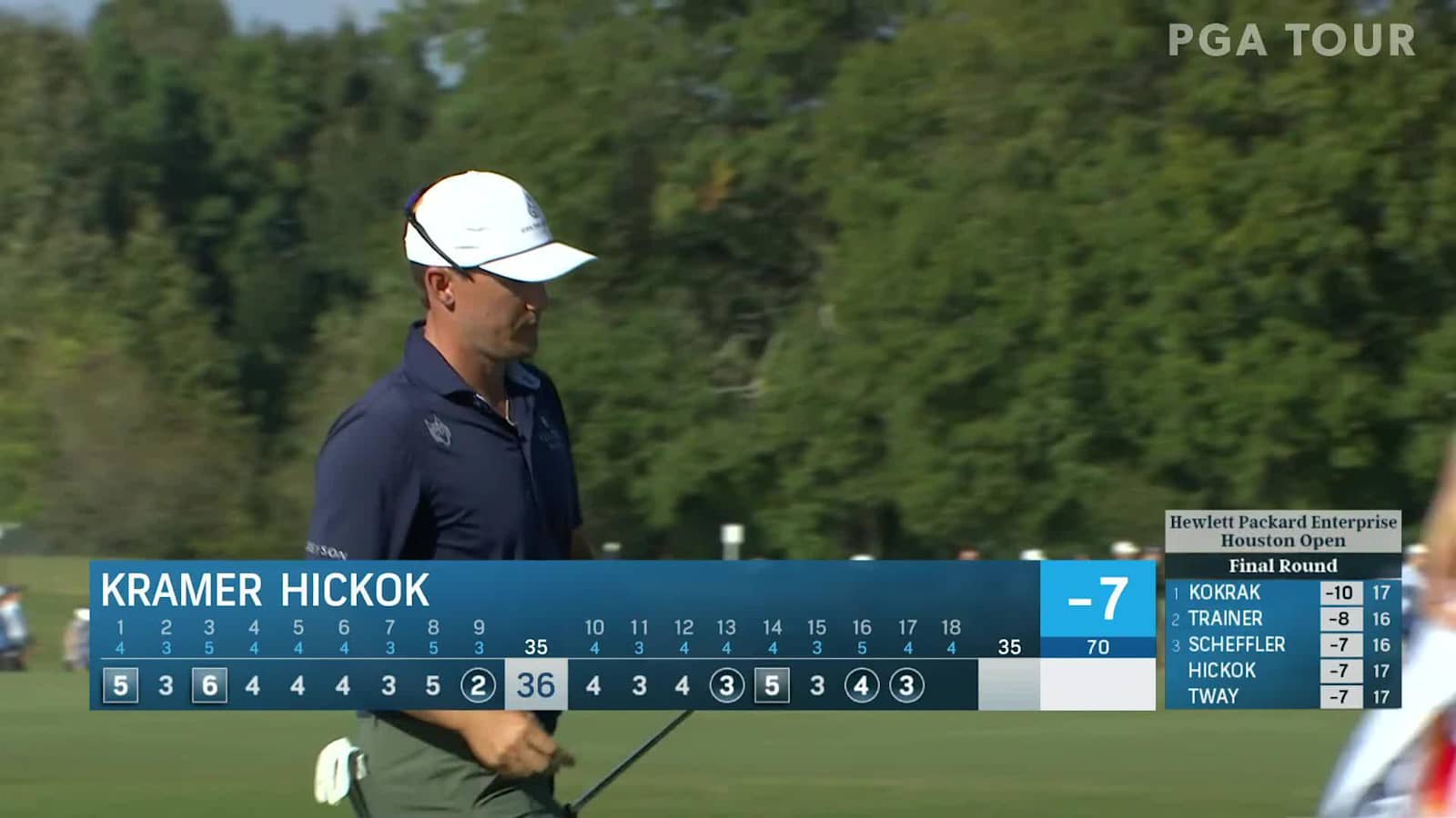 Kramer Hickok makes birdie on No. 17 at Houston Open