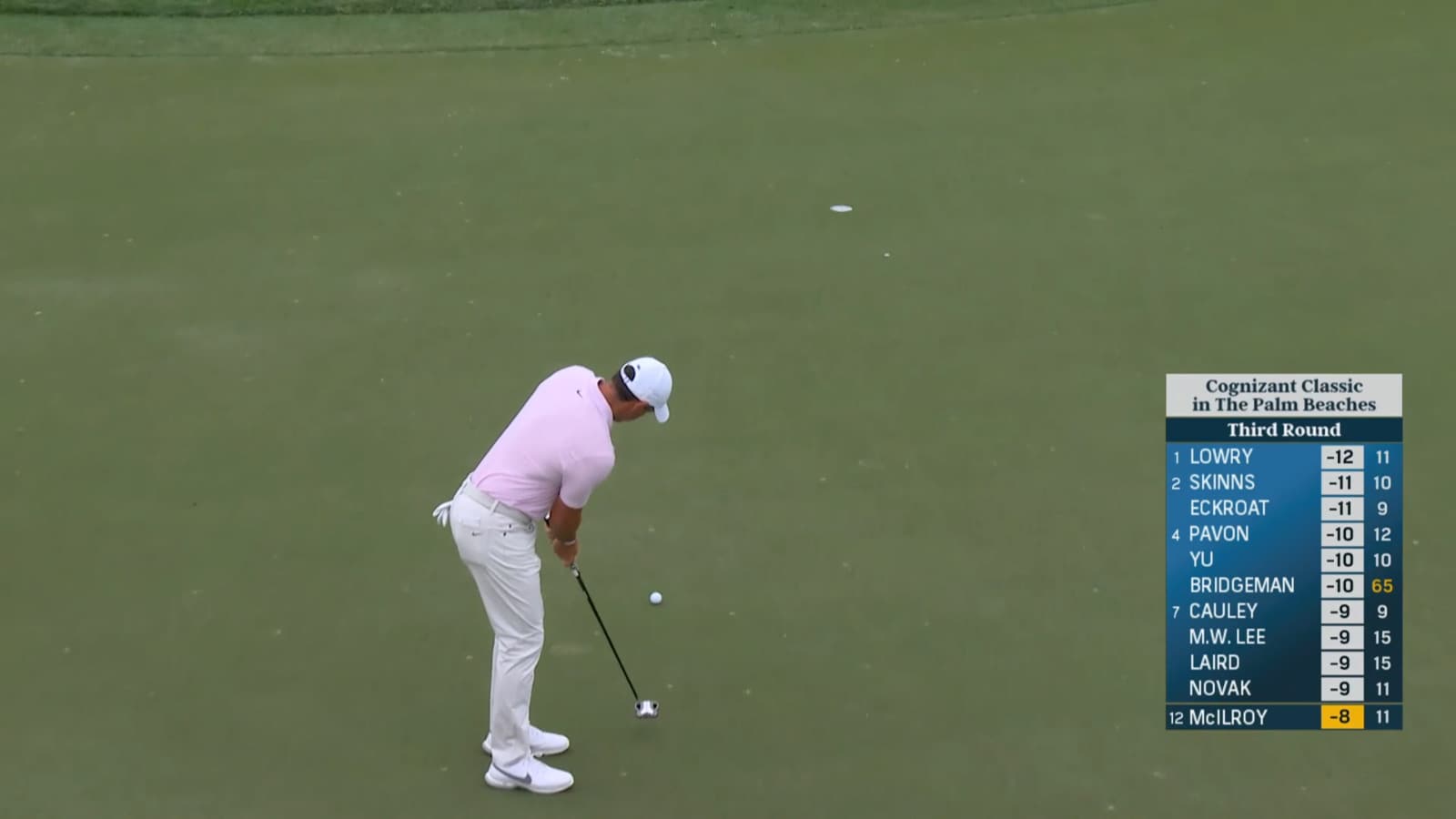 Rory McIlroy bends in 23-footer for birdie at Cognizant Classic