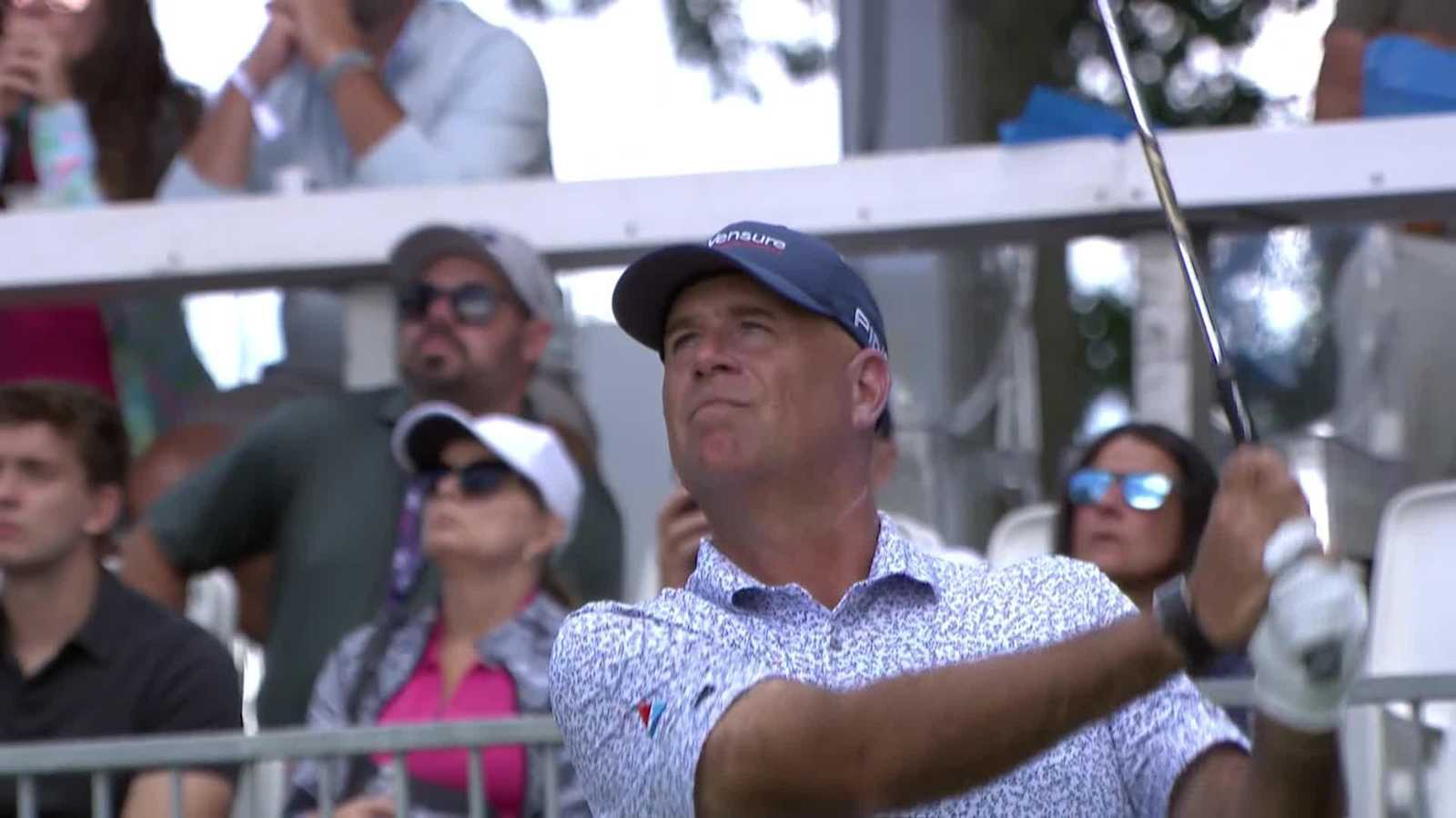 Stewart Cink makes birdie on No. 17 at The Ally Challenge