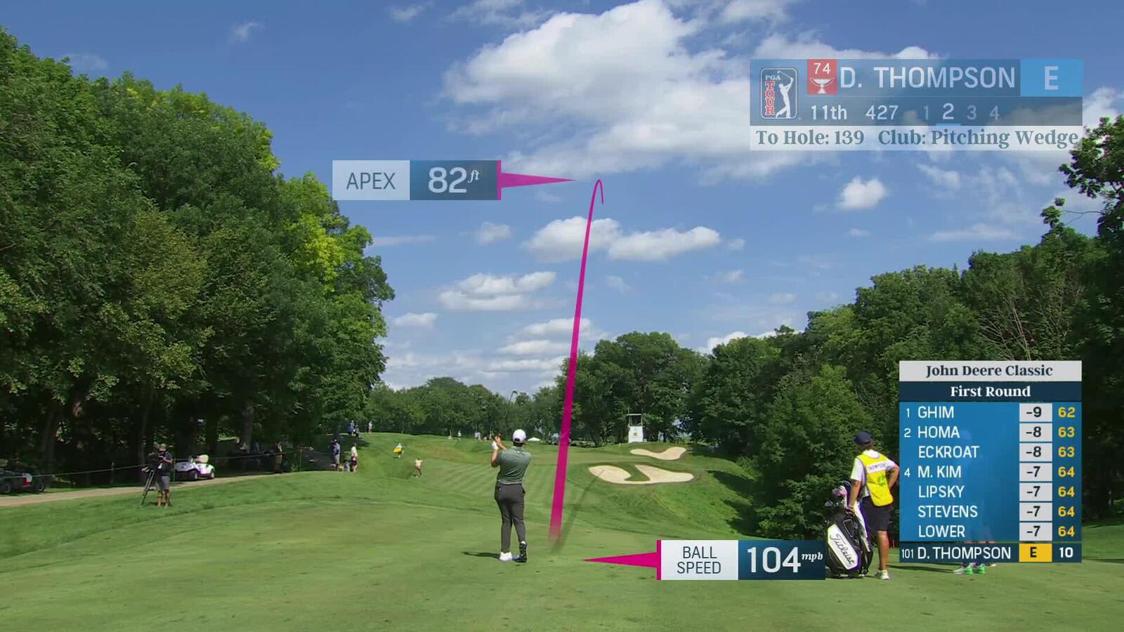 Davis Thompson makes birdie on No. 11 at John Deere