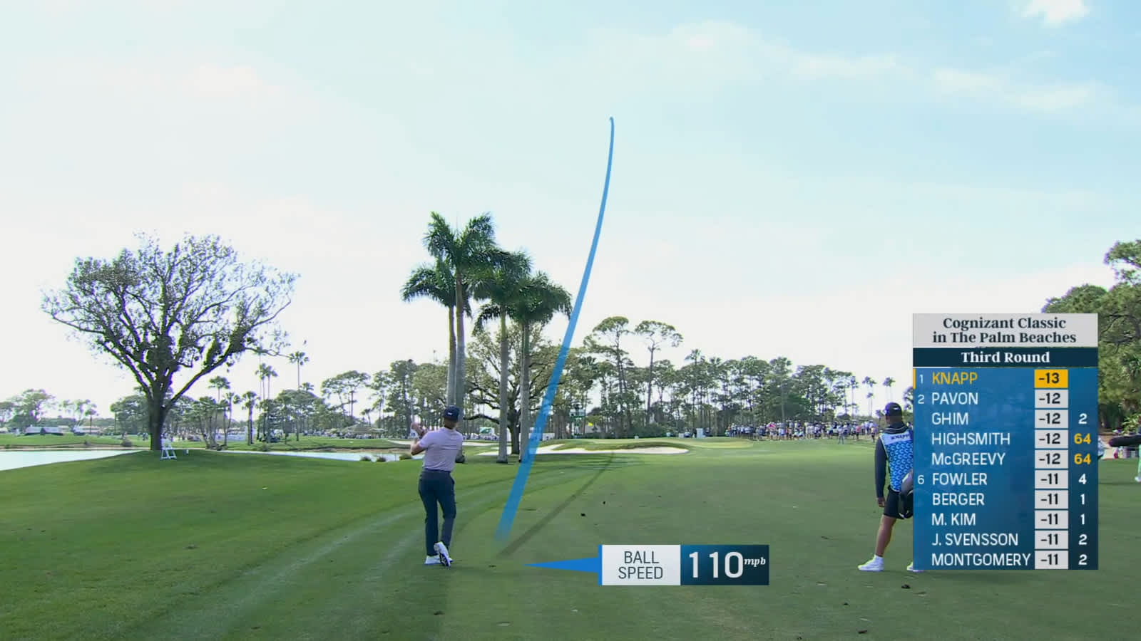 Jake Knapp nearly holes approach to set up tap-in birdie at Cognizant Classic