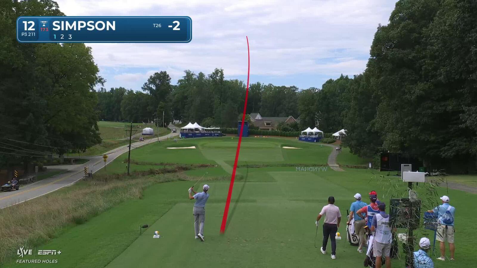 Webb Simpson makes birdie on No. 12 at Wyndham