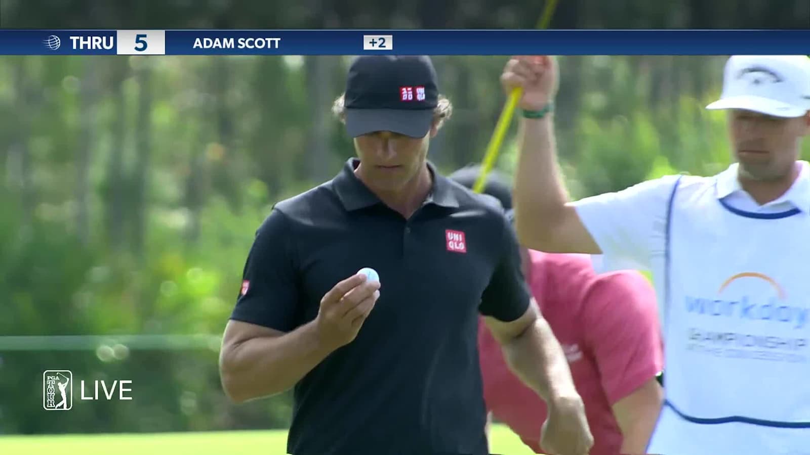 Adam Scott dials in approach to set up birdie at WGC-Workday