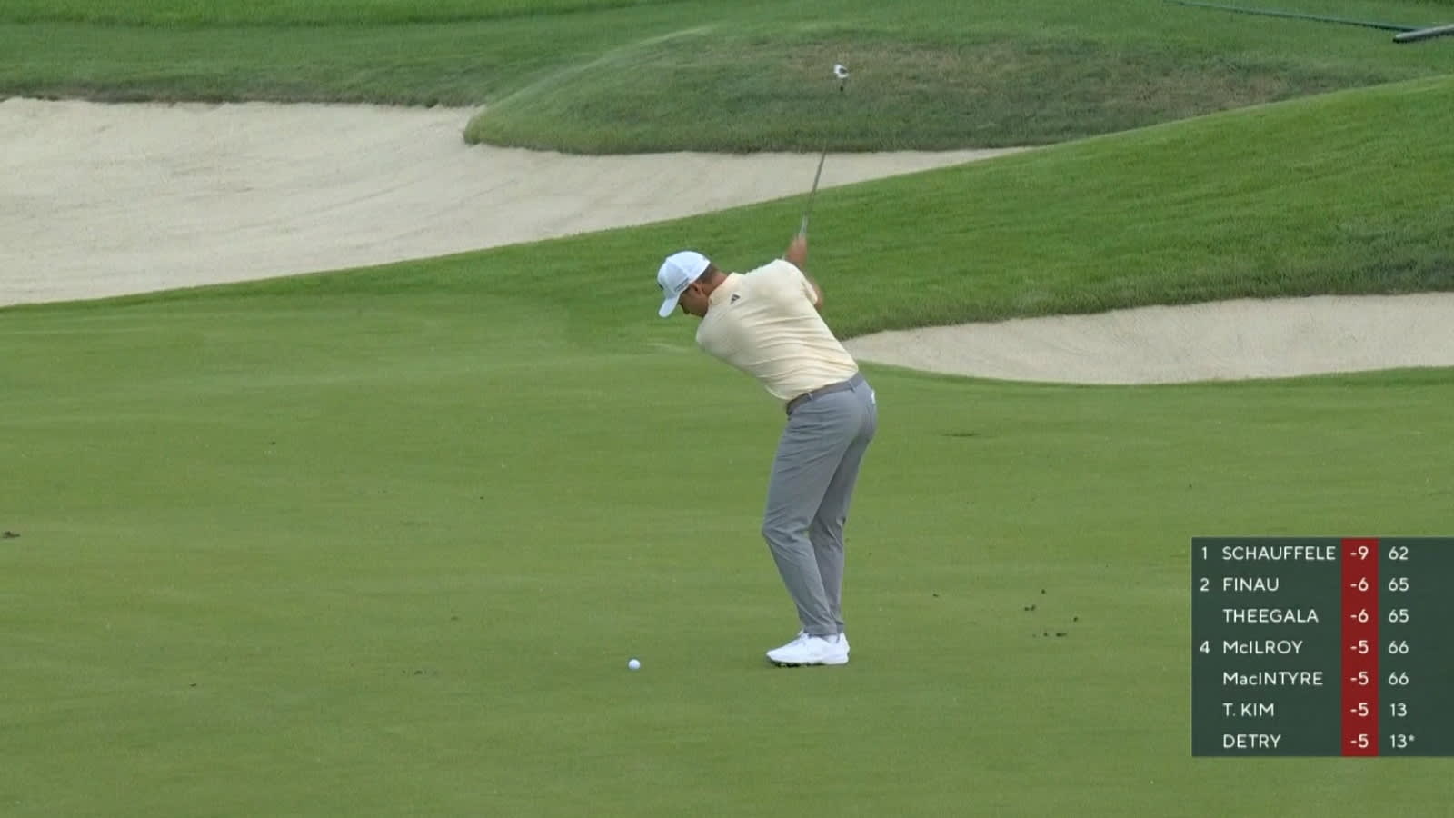 Rasmus Højgaard dials in approach to set up birdie at PGA Championship