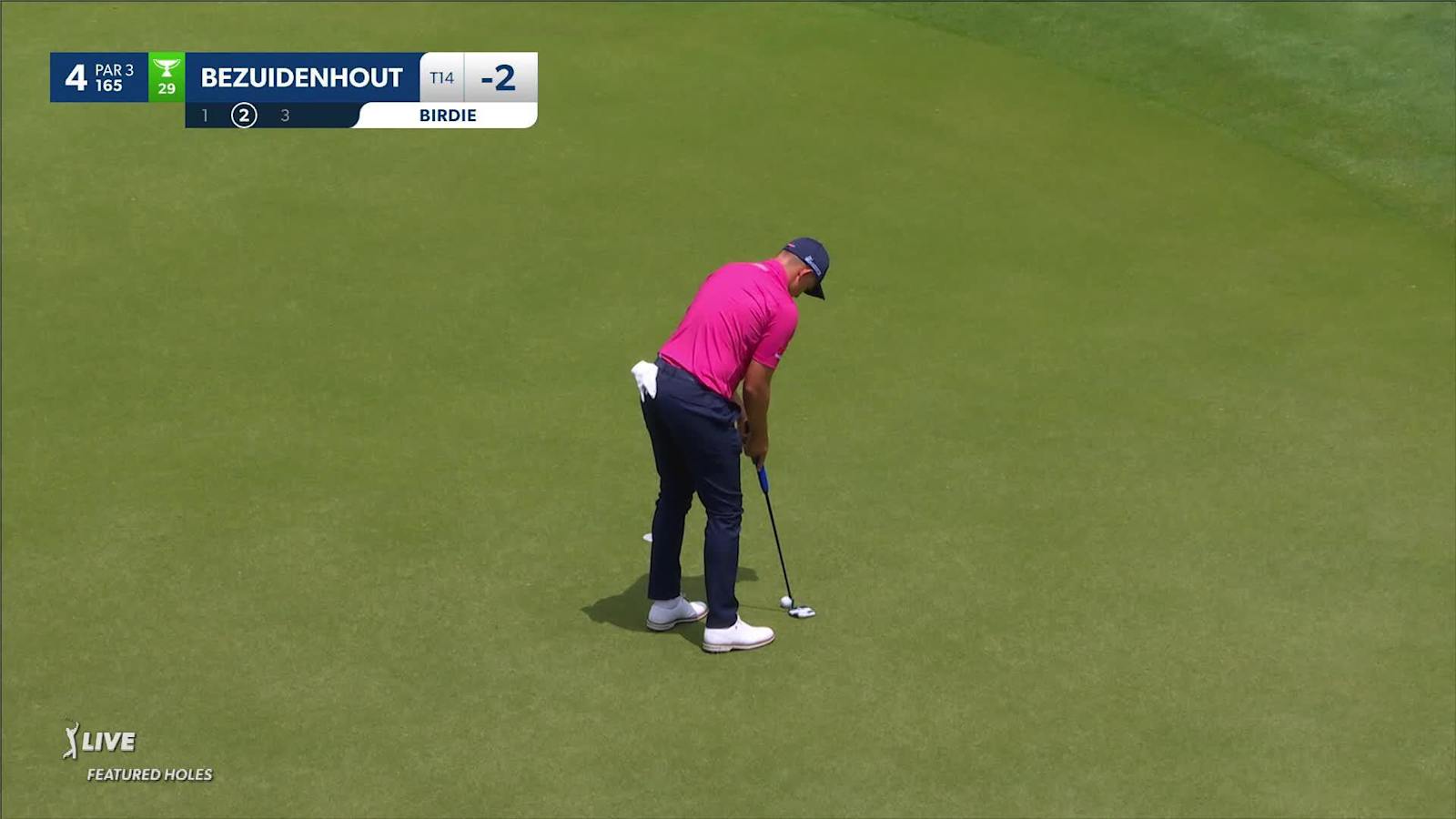 Christiaan Bezuidenhout taps in for birdie at Wells Fargo