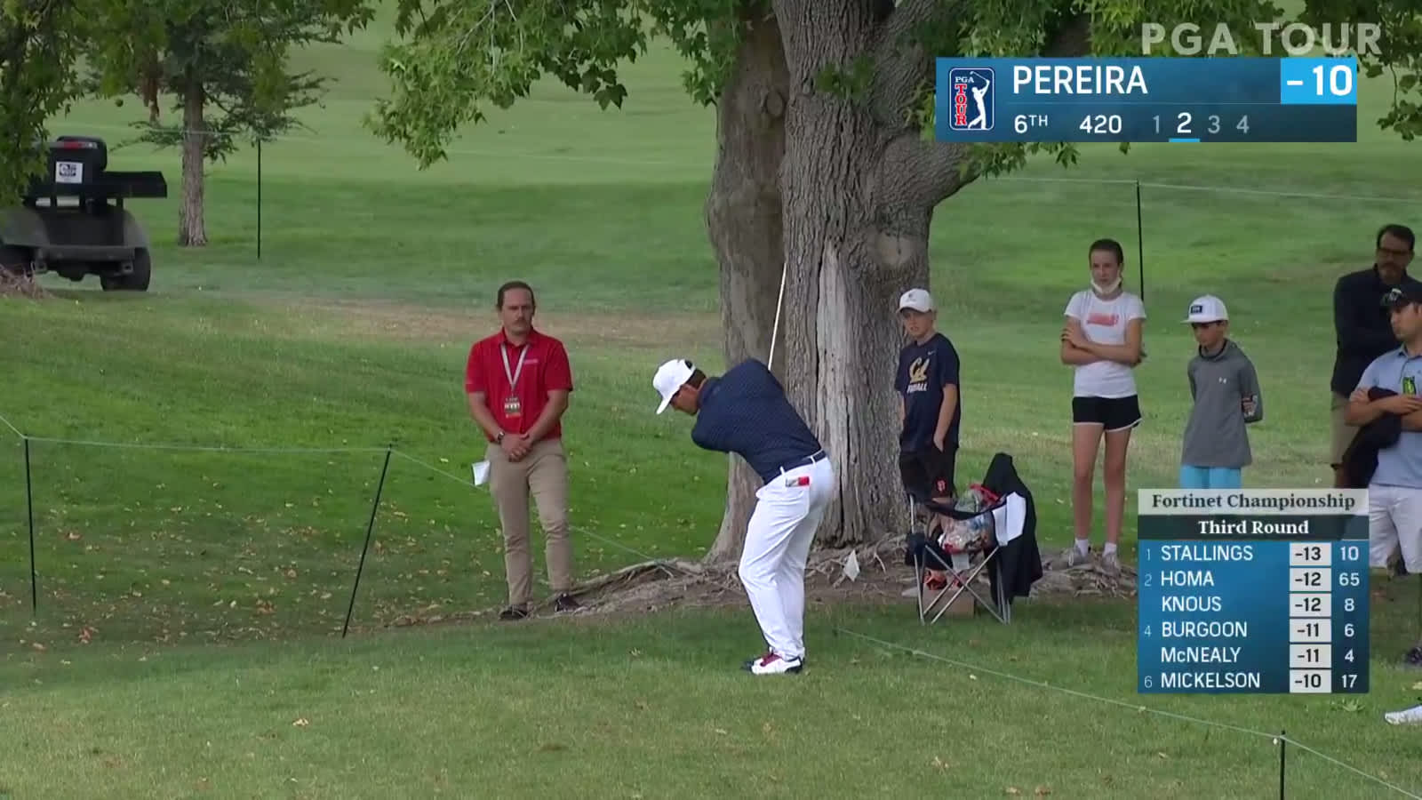 Mito Pereira holes out for eagle at Fortinet Championship