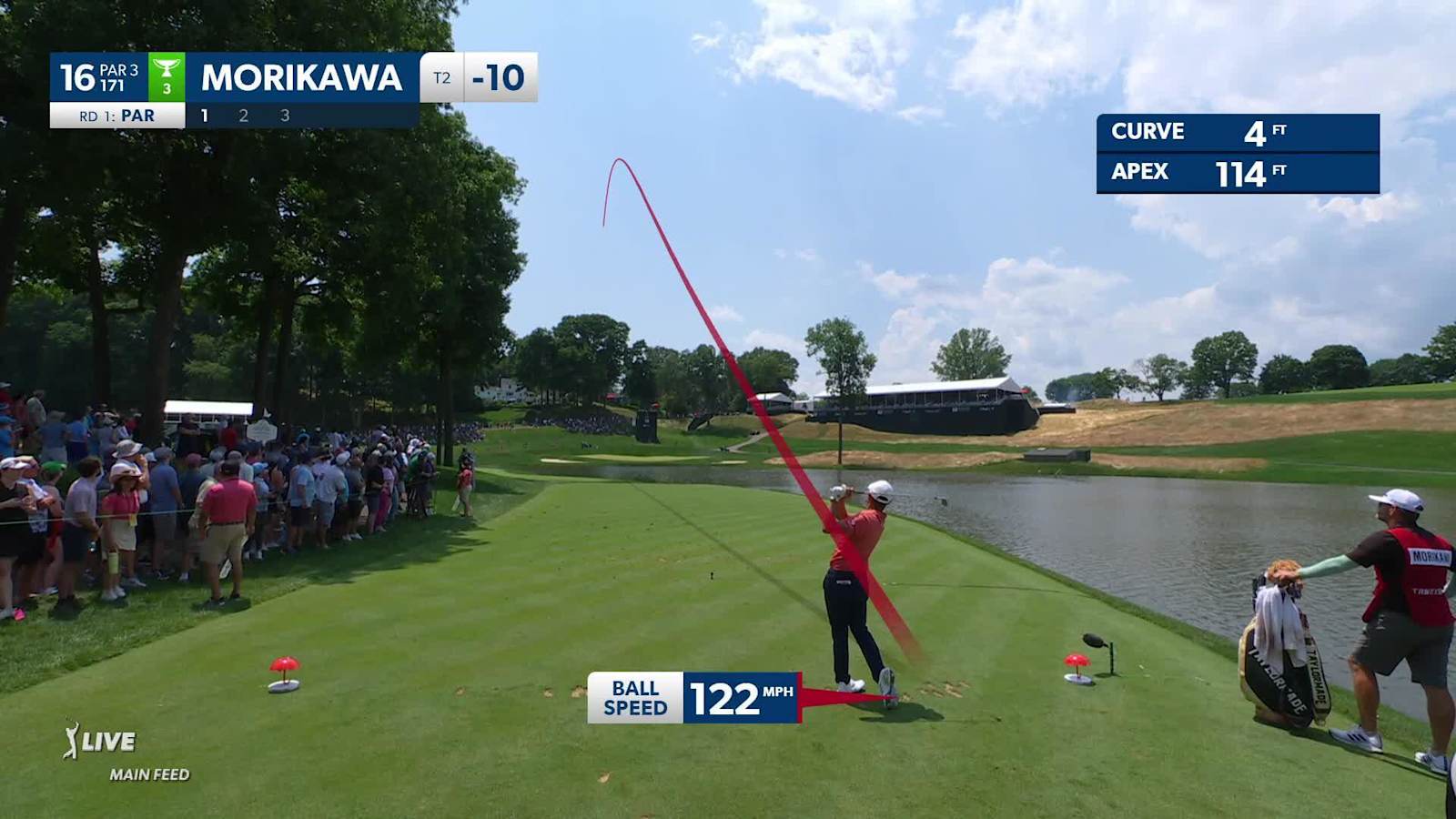 Collin Morikawa's wonderful tee shot leads to birdie at Travelers