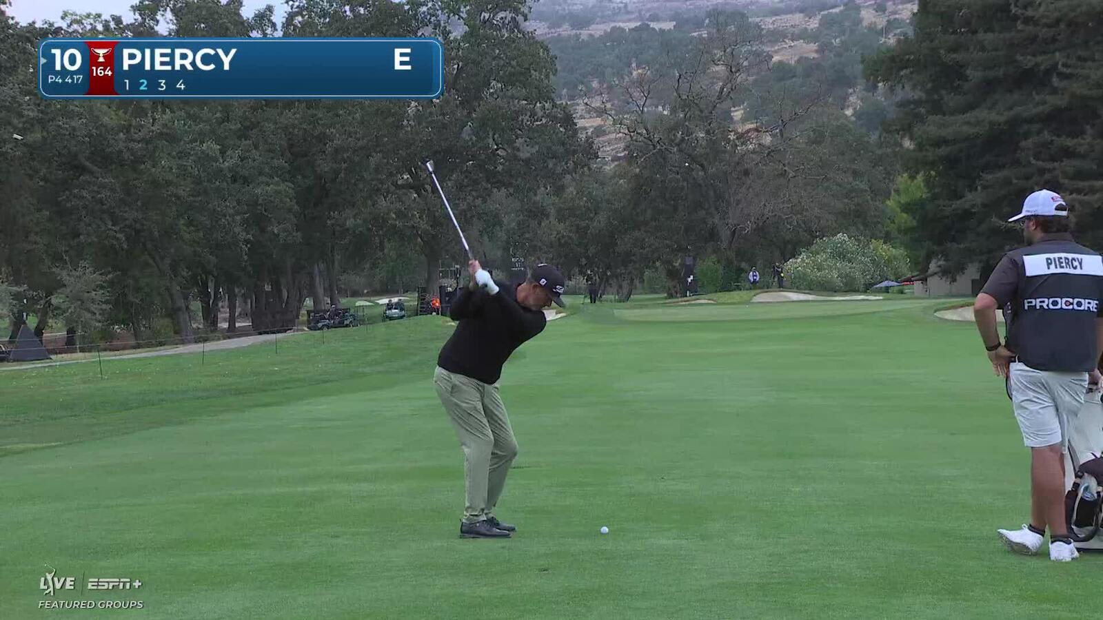 Scott Piercy hits 130-yard approach to 3 feet, sets up birdie on No. 10 at Procore