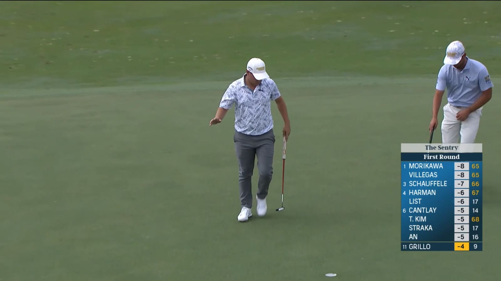 Emiliano Grillo makes third-straight birdie on No. 9 at Sentry