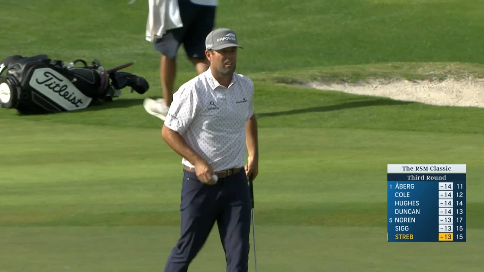 Robert Streb's nice bunker play leads to birdie at The RSM Classic