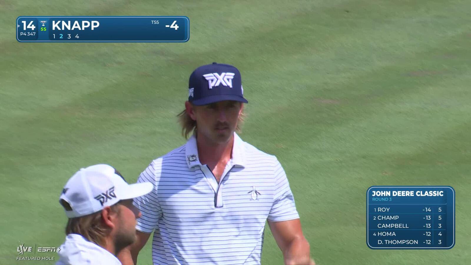 Jake Knapp makes birdie on No. 14 at John Deere