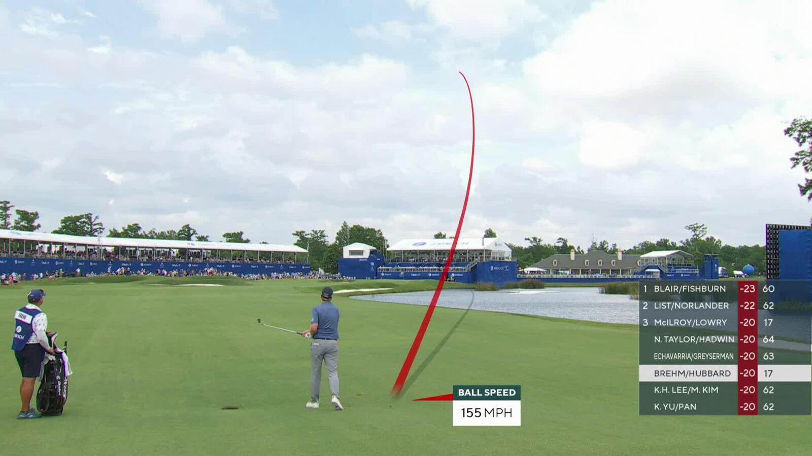 Ryan Brehm reaches in two to set up birdie at Zurich Classic